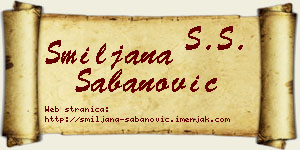 Smiljana Šabanović vizit kartica